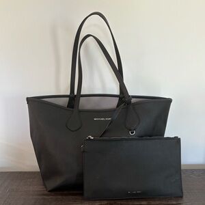 Michael Kors Black Candy Saffiano Purse with Attached wallet